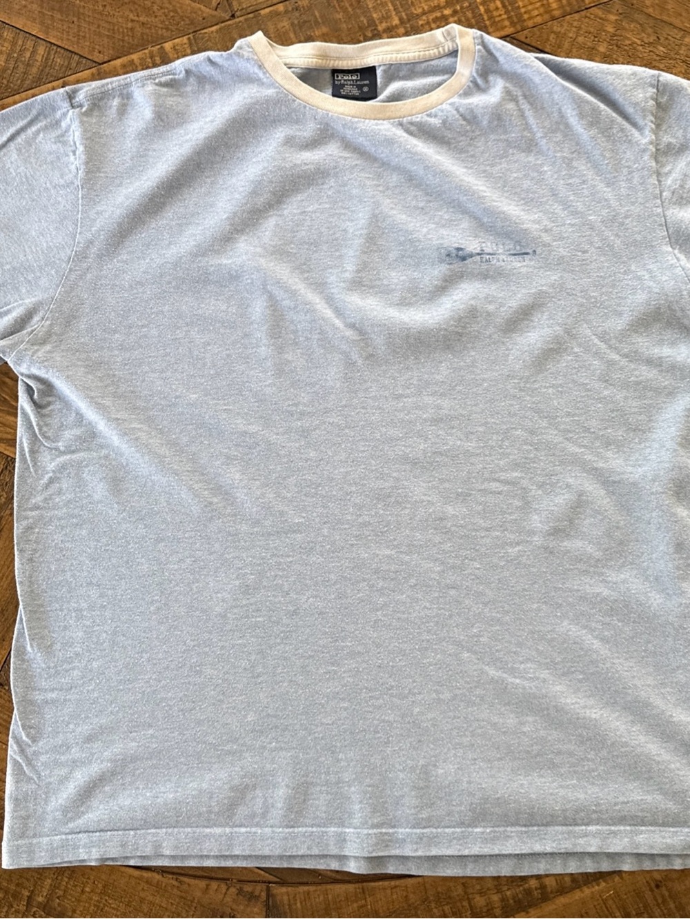 Ralph Lauren Light Blue Short Sleeve Ringer Tee